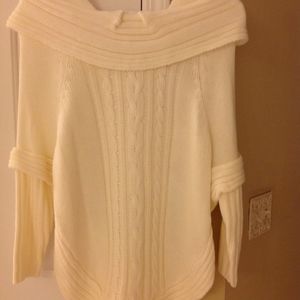 Like NEW Cream Sweater with Hoodie